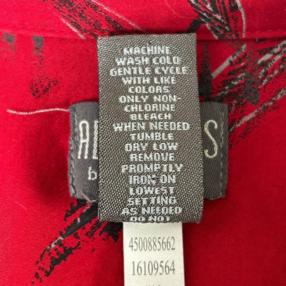 Additions By Chicos Button Up Top Size L 2 Red Bl… - image 6